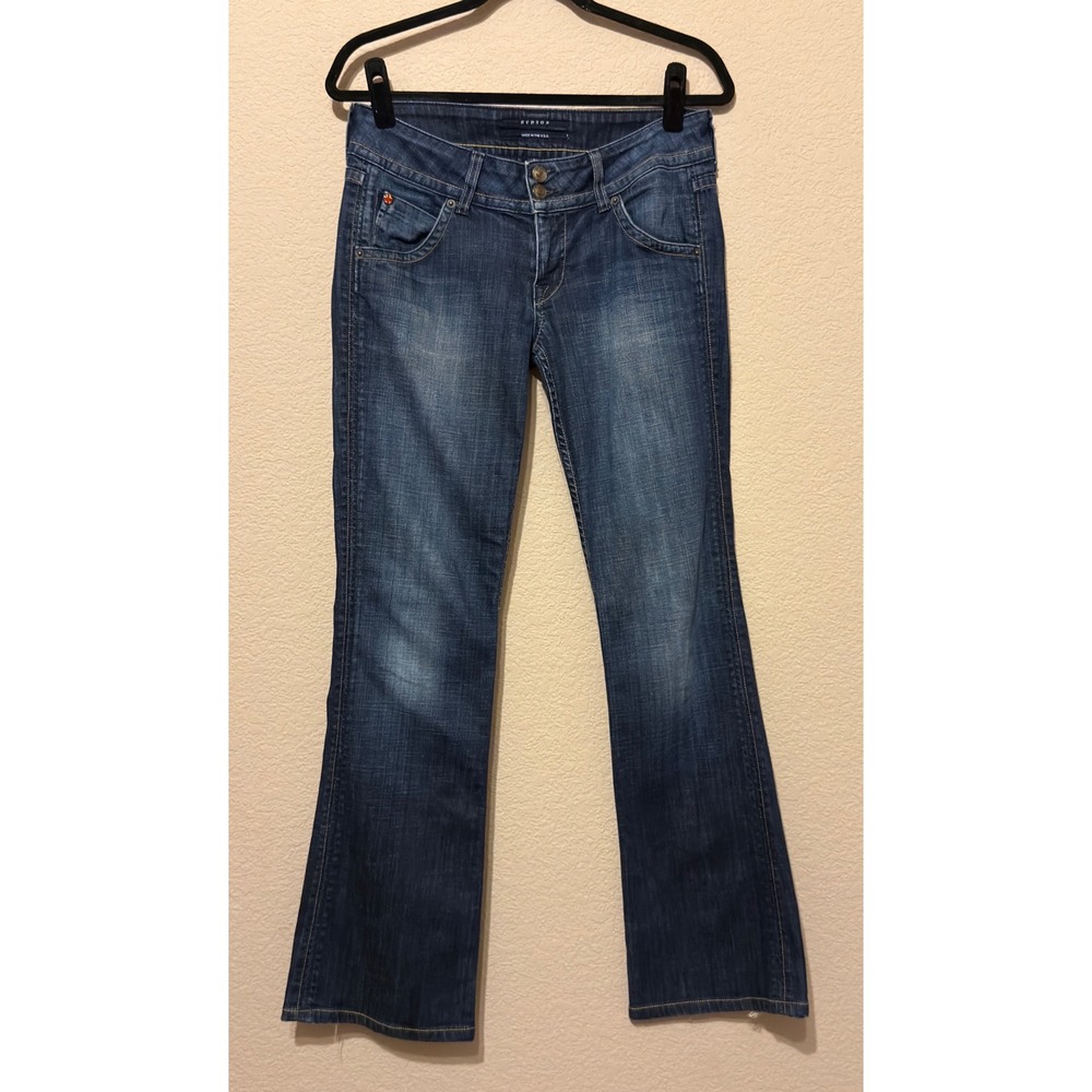 Hudson Mid/Low Rise Bootcut Jeans Dark Wash Flap Pocket Tagged 29 Meas 31" x 32"